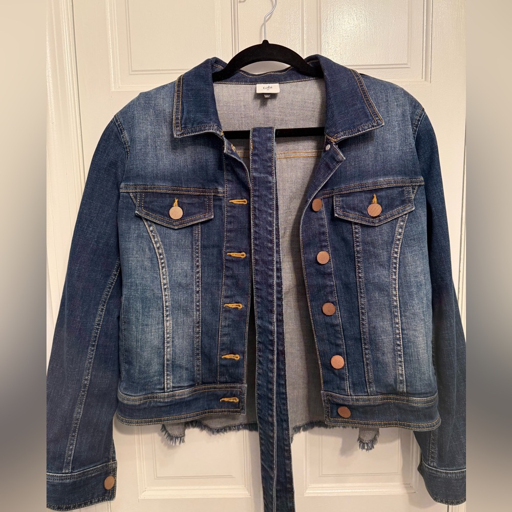 NWT Cabi Denim Jacket with belt.